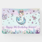 Banderoles Sirène sous la mer Anniversaire de la fête (Horizontal)