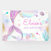 Banderoles Sirène Sous La Mer Fête D'Anniversaire Bienvenue (Horizontal)