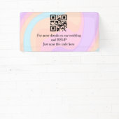 Banderoles Site web de mariage rsvp q r code ajouter nom text (Insitu)