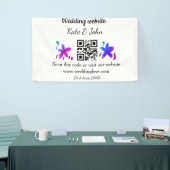 Banderoles Site web mariage minimal simple Q R code ajouter n (Salon professionnel)