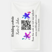 Banderoles Site web mariage minimal simple Q R code ajouter n (Vertical)