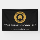 Banderoles Site web promotionnel de slogan de logo d'entrepri (Horizontal)