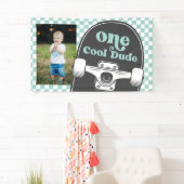 Banderoles Skateboard One Cool Dude Photo Anniversaire (En situation)