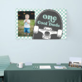 Banderoles Skateboard One Cool Dude Photo Anniversaire (Salon professionnel)