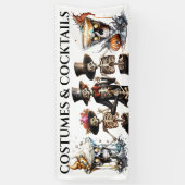 Banderoles Skeleton cadavre cocktail crâne heureux hou Hallow (Vertical)