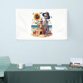 Banderoles Skeleton cool à la plage (Salon professionnel)