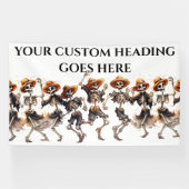 Banderoles Skeleton danse Halloween enfants (Horizontal)