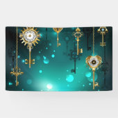 Banderoles Skeleton Keys on Green Background (Horizontal)