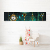 Banderoles Skeleton Keys on Green Background (En situation)