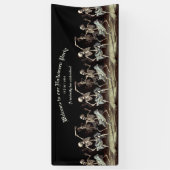 Banderoles Skeletons de danse de la mort noire Halloween (Vertical)