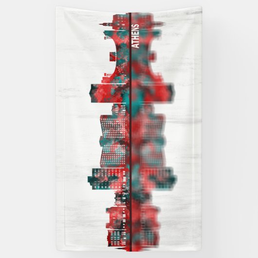 Banderoles Skyline d'Athènes Géorgie (Vertical)