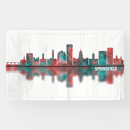Banderoles Skyline Springfield Illinois (Horizontal)