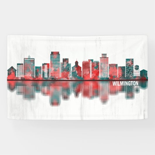 Banderoles Skyline Wilmington Delaware (Horizontal)