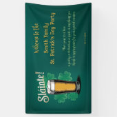 Banderoles Slàinte ! Saint Patrick's Day Pint of Beer on Gree (Vertical)