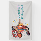 Banderoles Slam Dunk Boy Anniversaire Bash (Vertical)