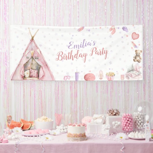 Banderoles Sleepover Pajama Birthday Party (Fête)