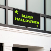 Banderoles Slimy Halloween vert slime typographie éffrayante (Bâtiment extérieur)