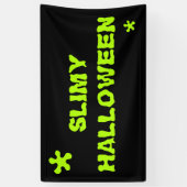 Banderoles Slimy Halloween vert slime typographie éffrayante (Vertical)