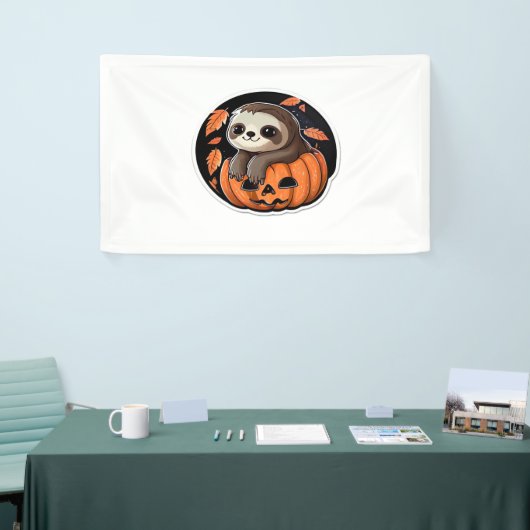 Banderoles Sloth citrouille Halloween autocollant Surdimensio (Salon professionnel)