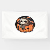 Banderoles Sloth citrouille Halloween autocollant Surdimensio (Horizontal)