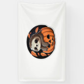 Banderoles Sloth citrouille Halloween autocollant Surdimensio (Vertical)