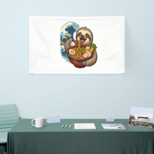 Banderoles Sloth Mange Japonais Ramen (Salon professionnel)