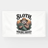 Banderoles Sloth Randonnée Squad Funny Camping (Horizontal)