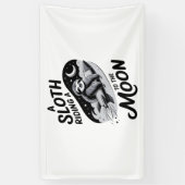 Banderoles Sloth Riding a Rocket to the Moon (Vertical)