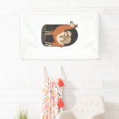 Banderoles Sloth Riding Llama (En situation)