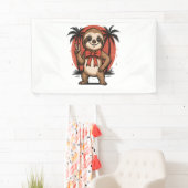 Banderoles Sloth Summer Beach Rocking (En situation)