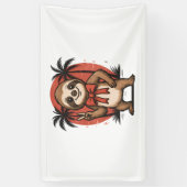 Banderoles Sloth Summer Beach Rocking (Vertical)