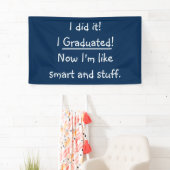 Banderoles Smart Graduate Funny Graduation Party Décor amusan (En situation)
