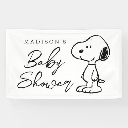 Banderoles Snoopy d'arachides | BABY SHOWER (Horizontal)