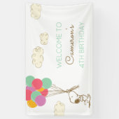 Banderoles Snoopy et Ballons Anniversaire (Vertical)