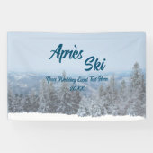 Banderoles Snowy Mountain Forest Apres Ski Mariage Event (Horizontal)