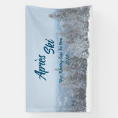 Banderoles Snowy Mountain Forest Apres Ski Mariage Event (Verticale)