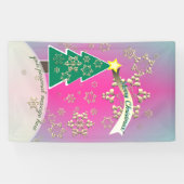 Banderoles Snowy Purple Arbre de Noël Scène (Horizontal)