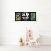 Banderoles Soccer 2 photo collage nom de l'équipe (En situation)