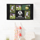 Banderoles Soccer Photo Collage Nom de l'équipe Numéro d'équi (En situation)