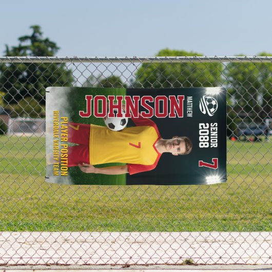 Banderoles Soccer Team Senior Night Custom Photo (Insitu)