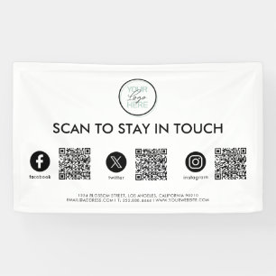 Banderoles Social Media QR Code Entreprise