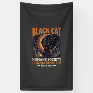 Banderoles Société humanitaire du chat noir Halloween Croissa