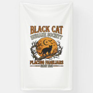 Banderoles Société humanitaire du chat noir Halloween pleine