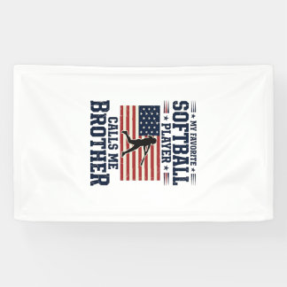 Banderoles Softball Brother Patriotic Vintage Engraving Shirt