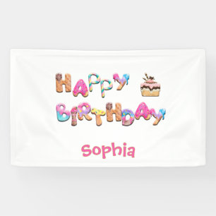 Banderoles Soins d'Anniversaire Personnalisés Joyeux