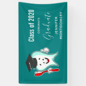 Banderoles Soins dentaires Bonne dent avec brosse à dents Gra (Vertical)