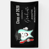 Banderoles Soins dentaires Bonne dent avec brosse à dents Gra (Vertical)