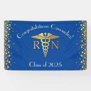 Banderoles Soins infirmiers École de Graduation Party Blue Go