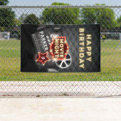 Banderoles Soirée cinéma Luxe Joyeux anniversaire (En situation)