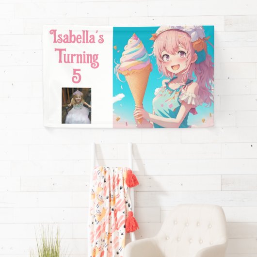 Banderoles Soirée d'Annime à la crème glacée (En situation)